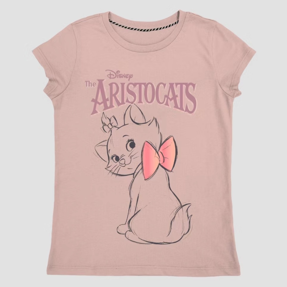 Toddler Girls' Disney Aristocats Short Sleeve Graphic T-Shirt Rose Pink 4T